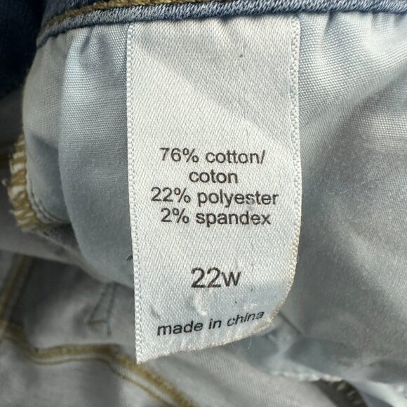 Maurices High Rise Jogger Women's size 22W Medium Wash Blue Denim Jeans - Picture 4 of 5